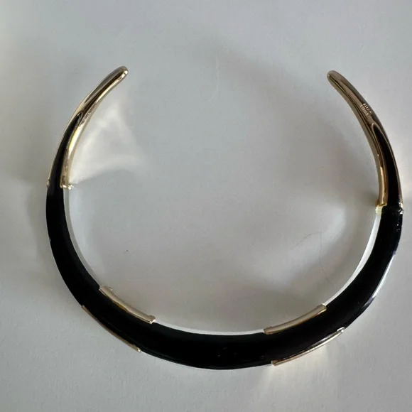 Alexis Bittar Clear Lucite & Gold-Tone Open Collar Necklace
